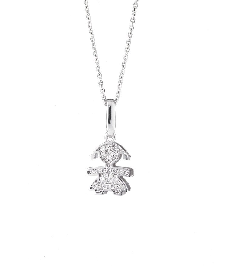 Pavé micro-setting bimba mini oro bianco