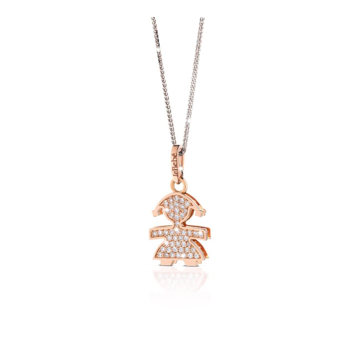 Pavé micro-setting bimba piccolo oro rosa