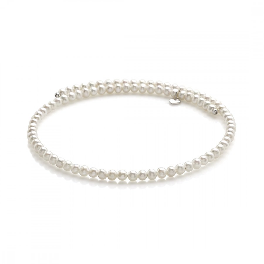 Collana girocollo in Fresh Water Pearls e argento